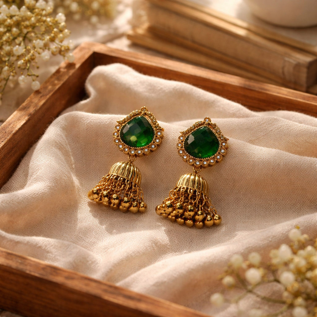 Meher Premium kashmiri Ghungroo Jhumka