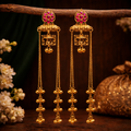 Kaira Kashmiri Brass Dejhoor Ghungroo Earrings