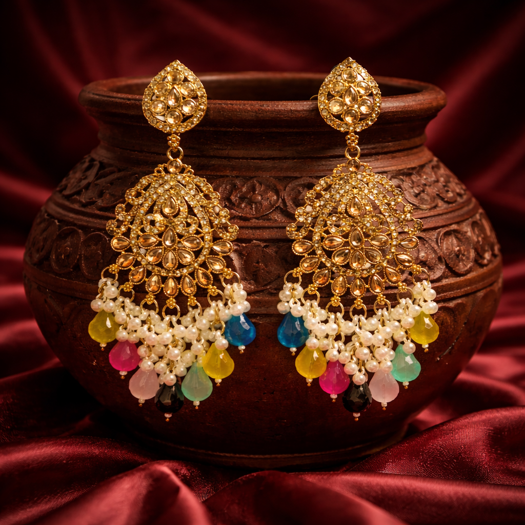 Rang Mahal Chandbali Earrings