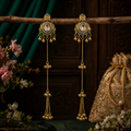 Noor Premium Kashmiri Earring-Sea Green