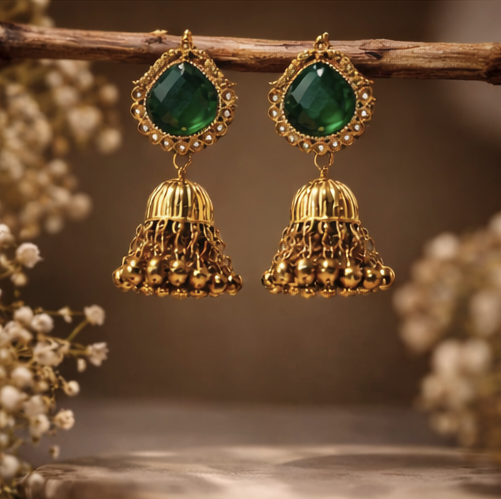 Meher Premium kashmiri Ghungroo Jhumka