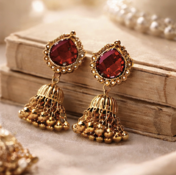 Meher Premium kashmiri Ghungroo Jhumka