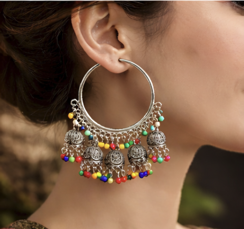 Raahi Satrangi Hoop Jhumka