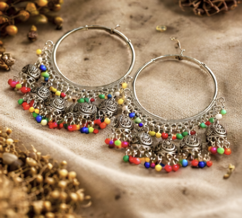 Raahi Satrangi Hoop Jhumka